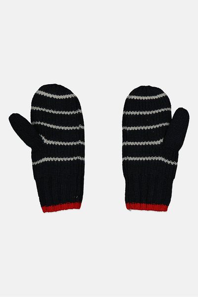 Nautica Kids Girl 1 Pair Stripe Gloves, Navy