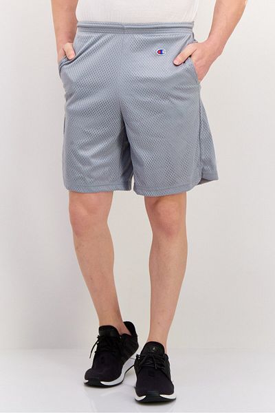 Champion Men Sportswear Fit Brand Logo Outdoor Shorts, Grey