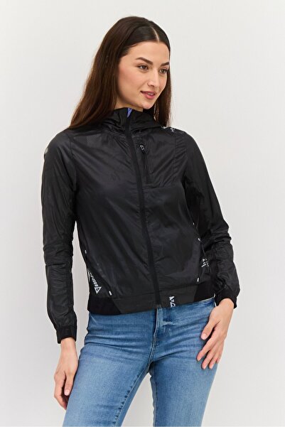 Aape By A Bathing Ape سترة نسائية واقية من الرياح، باللون الأسود