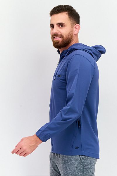 Legend Men Comfort Fit Long Sleeves Training Jacket, Slate Blue