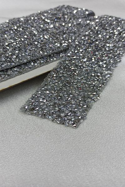 Hayalperest boncuk Silver Color Iron-On Adhesive Strip 4 Cm