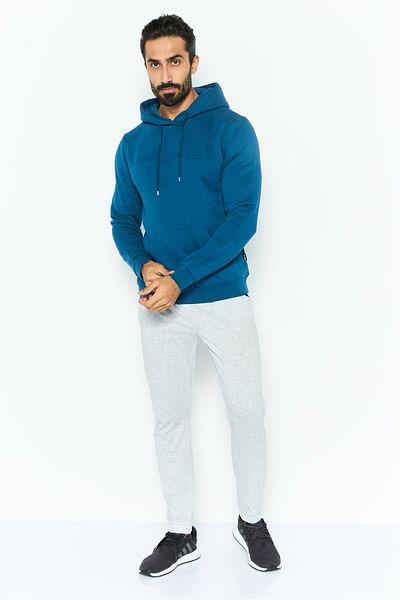 Hurley Men Sportswear Fit Long Sleeve Outdoor Hoodies, Teal Blue