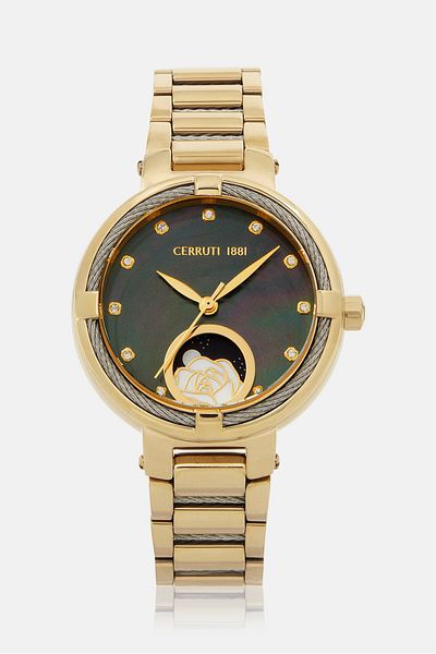 Cerruti 1881 ساعات نسائية دائرية Ciwlh2205903، 30 مم، ذهبية