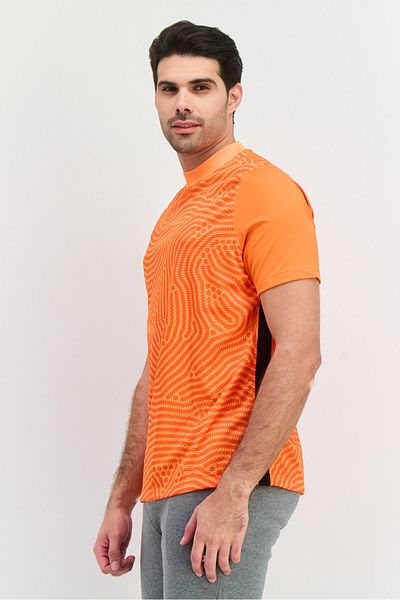 Nike Men Dri-fit Short Sleeves Training T-shirt, Dark Orange Combo
