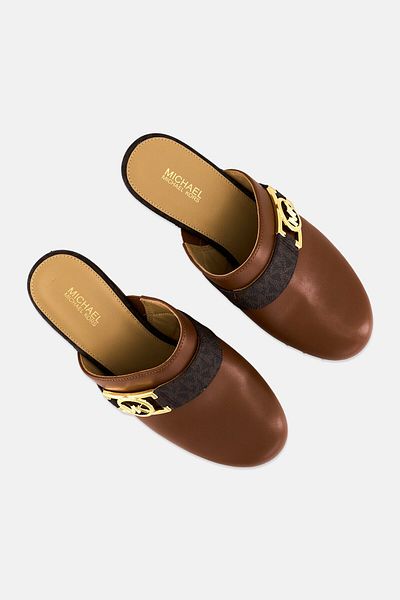 Michael Kors Women April Clog Slip On Wedges, Brown