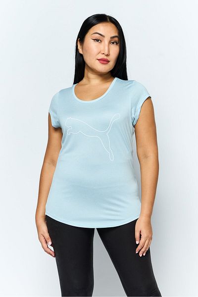 Puma Women Sportswear Fit Short Sleeve Training Top, Turquoise