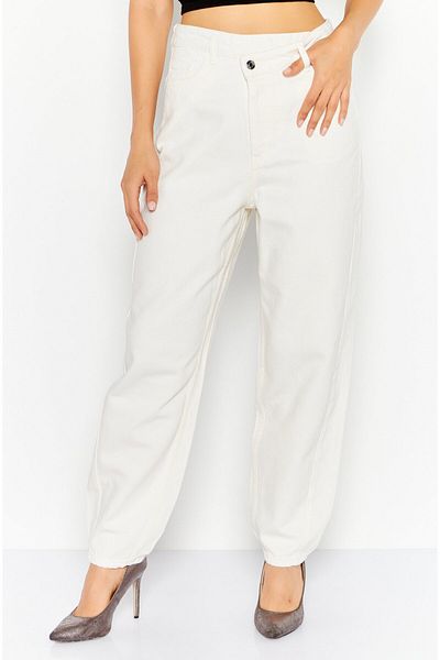 Esprit Women Regular Fit Solid Wide Leg Pant, Beige