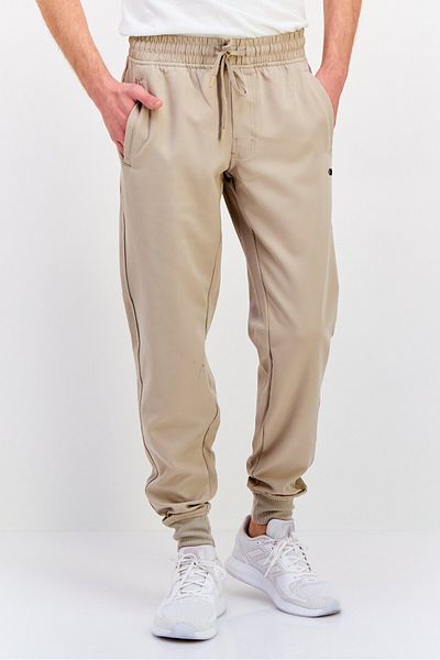Legend Men Comfort Fit Drawstring Outdoor Track Pants, Stone Beige