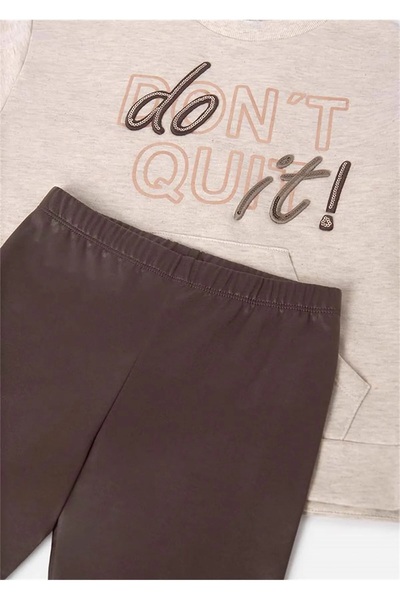 MAYORAL Brown Girl's Blouse and Leggings Set - 7753