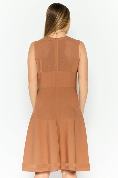 Esprit Women Knitted Mini Dress, Brown