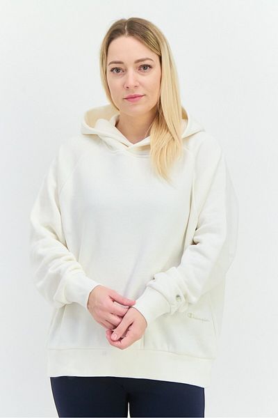 Champion Women Custom Fit Long Sleeves Outdoor Sweatshirt, Off White