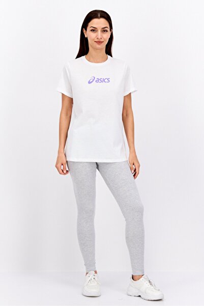 Asics Women Regular Fit Short Sleeve Training T-Shirt, White