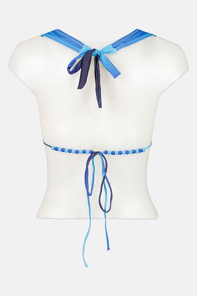 Moda Minx Women Non-padded Ombre Bikini Top, Aqua Pearl