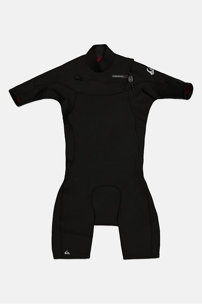 Quiksilver Kids Boy Brand Logo Short Sleeves Springsuit, Black