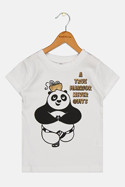Dreamworks تي شيرت بناتي صغيرات بأكمام قصيرة ورقبة دائرية وطبعة كونغ فو باندا...