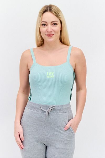 adidas Originals x Ivy Park Women Embroidered Logo Sleeveless Bodysuit, Green