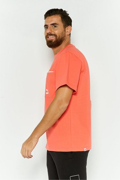 Puma Men Sportswear Fit Short Sleeves Outdoor T-shirt, Coral