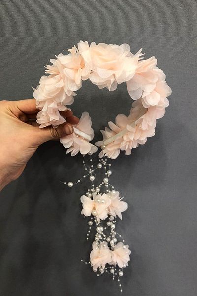 Hayalperest boncuk Dark Cream Laser Floral Crown