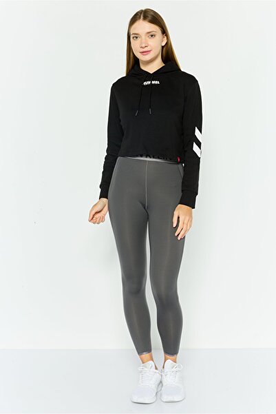 hummel Women Sportswear Fit Long Sleeve Training Cropped Hoodies, Black