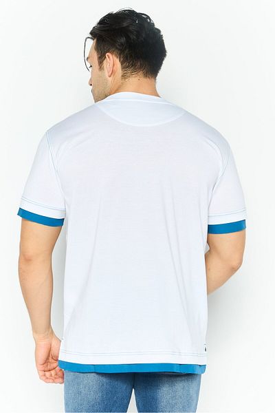 Esprit Men Crew Neck Short Sleeves Plain T-shirt, White