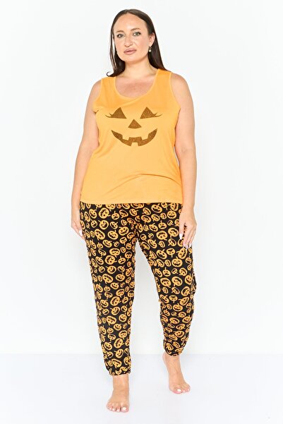 Sleep & Co طقم بيجامة نسائي مكون من قطعتين بطباعة جرافيكية مقاس كبير، مكون من...