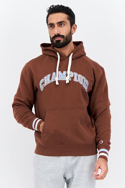 Champion Men Sportswear Fit Long Sleeves Outdoor Sweatshirt, Brown