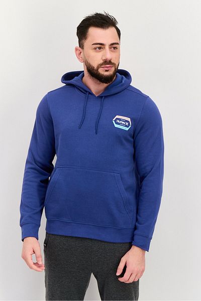 Hurley Men Sportswear Fit Long Sleeve Outdoor Hoodies, Blue