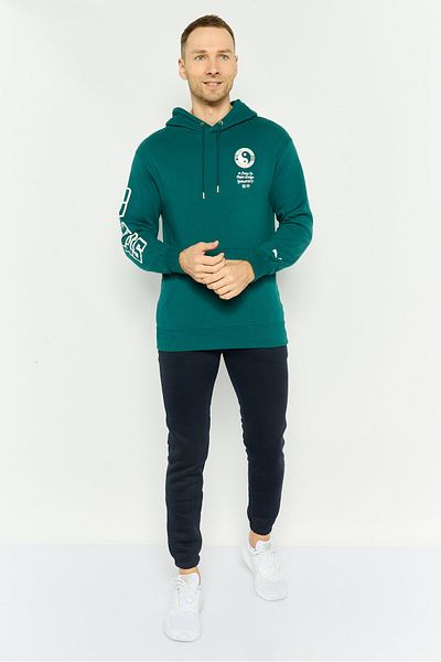 Puma Men Sportswear Fit Long Sleeves Outdoor Hoodie, Teal Green