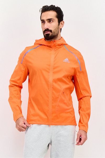 adidas Men Sportswear Fit Long Sleeves Outdoor Short Jacket, Orange