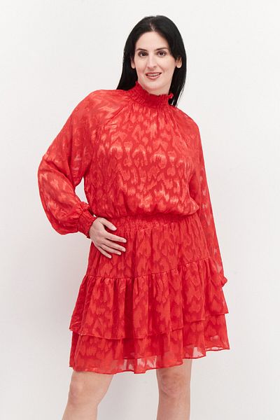 Calvin Klein Women Textured Mini Dress, Red