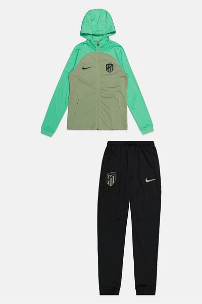 Nike Kids Boy 2 Pieces Brand Logo Hoodie And Pant Set, Green/black