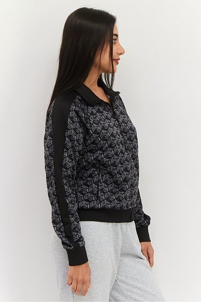 Puma Women Relaxed Fit Long Sleeves Outdoor Track Jacket, Black