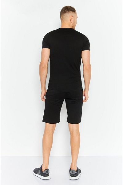 French Connection Men 2 Pcs Solid Short Sleeve T-Shirt And Shorts Set, Black