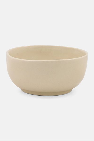 Muy Mucho Enameled Stoneware Bowl 12 X 12 X 5,5 Cm, Off White
