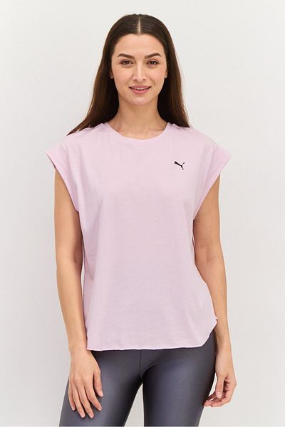 Puma Women Sportswear Fit Cap Sleeves Training Top, Peach