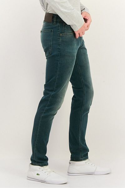 Riders by Lee Men Slim Fit Washed Stretchable Tapered Jeans, Washed Blue