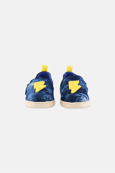 Toms Toddlers Boy Alpargata Twin Gore Slip On Shoes, Blue
