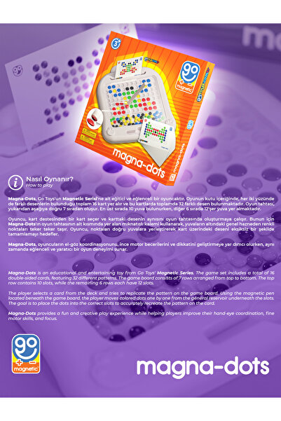 Go Toys Magna Dots - Steam Manyetik Kodlama Tableti Ekransız Oyun Aktivitesi Manyetik Yapı Blokları shopist