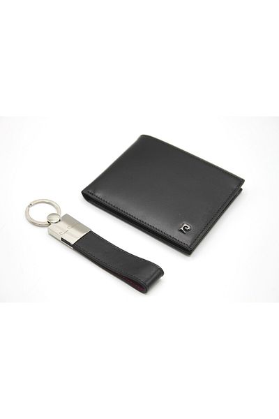 Pierre Cardin Men's Genuine Leather Wallet and Keychain Gift Pc2368