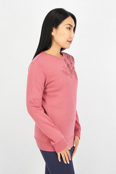 Puma Women Sportswear Fit Long Sleeve Training Fleece Sweatshirt, Pale Red