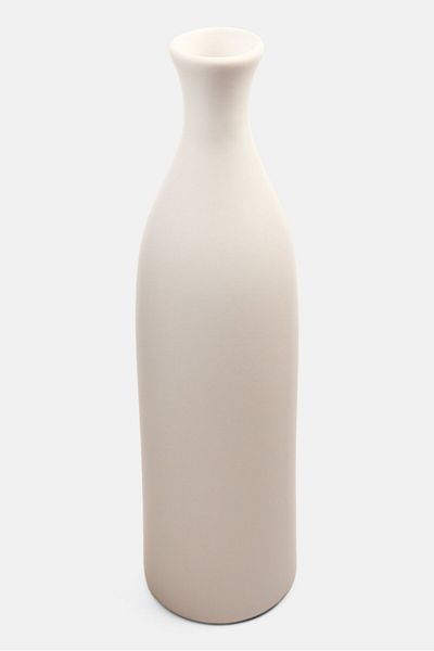 Muy Mucho Ceramic Decorative Flower Vase, Off White