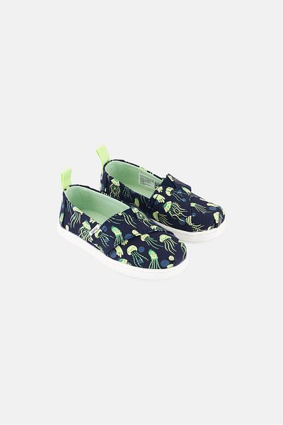 Toms حذاء كاجوال ألبارجاتا بشريط فيلكرو للبنات الصغار، مجموعة بحرية