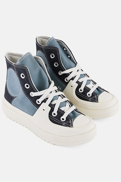 converse حذاء خارجي برباط للأولاد الصغار، مجموعة رمادية