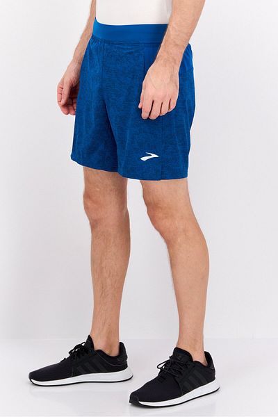 Brooks Men Sportswear Fit 7 Inseam Two In One Running Shorts, Teal Blue