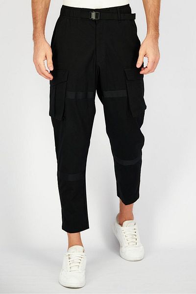 adidas Men Loose Fit Solid Training Cargo Pants, Black
