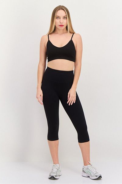 SKECHERS Women Sportswear Fit Training Capri Tights, Black