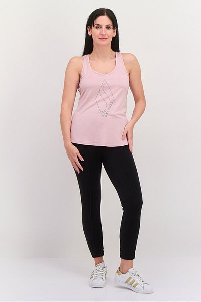 SKECHERS Women Sportswear Fit Sleeveless Training Top, Pink Heather