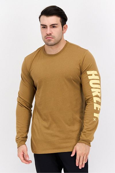 Hurley Men Sportswear Fit Long Sleeve Outdoor Sweatshirt, Brown