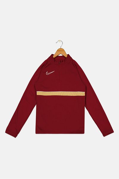 Nike Kids Boy Sportswear Fit Long Sleeve Training T-shirt, Maroon