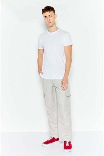 Esprit Men Regular Fit Cargo Pant, Light Grey